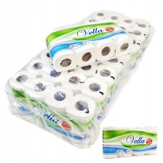 Toaletný papier VELLA, 100% celulóza, 3-vrstvový, mäkký a odolný